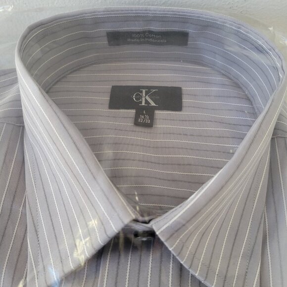 Calvin Klein Man’s Cotton Fancy Steel Dress Shirt (Neck size:16.5) - Picture 5 of 7